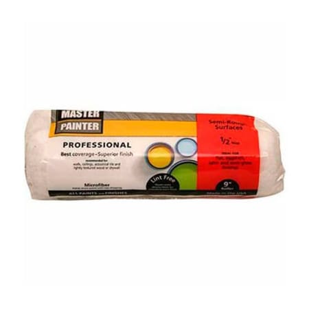General Paint Master Painter 9" Professional Roller Cover, 1/2" Nap, Woven, Semi Rough - 149290